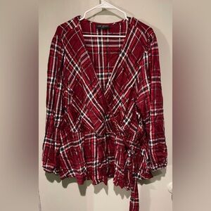 Lane Bryant Plaid Top